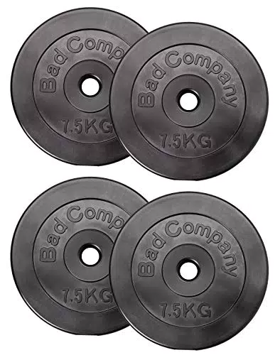 Bad Company Hantelscheiben 30/31 mm Kunststoff 30kg I Gewicht Set 4 x 7