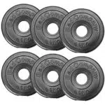 Bad Company Hantelscheiben 30/31 mm Kunststoff 3kg I Gewicht Set 6 x 0
