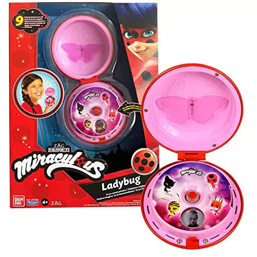 Bandai - Miraculous Ladybug - Zaubertelefon - zum Verkleiden als Ladybug / Rollenspiel-Accessoire - Spielzeug mit Sound- und Lichteffekten - Spricht Deutsch - P506293
