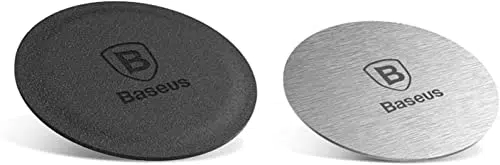 Baseus Magnet Iron Suit 2X Magnetische Metallplättchen für Handyhalter Smartphone Halterung fürs Auto Silber