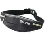 Bauchtasche Gürteltasche für Damen Herren Laufgürtel Hüfttasche Sport Wasserdicht Stylisch Fanny Pack Unisex für Outdoor Reise Sportgürtel Running Belt zum Joggen Fitness Fahrrad Schwarz