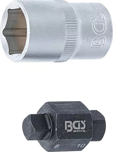BGS 8991, Ölablassschrauben-Einsatz, Vierkant, 8 mm / 10 mm