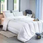 blanrêve - Komfort-Steppdecke, temperiert, für Doppelbett weiche Synthetikfasern pflegeleicht Weiß 240 x 220 cm