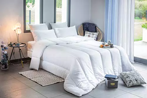 blanrêve - Komfort-Steppdecke, temperiert, für Doppelbett weiche Synthetikfasern pflegeleicht Weiß 240 x 220 cm