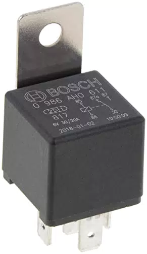 Bosch 0986AH0611 Mini-Relais 6V 20A, IP5K4, Betriebstemperatur von -40° C bis 100° C