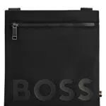 BOSS Herren Catch 2.0DS S z en L Logo-Umhängetasche aus recyceltem Material mit Struktur Schwarz Stck