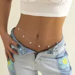 Bramian Boho Schmetterling Taillenkette Bauch Körperketten Strand Taille Schmuck Zubehör für Frauen und Mädchen