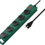 Brennenstuhl Super-Solid SL 554 Garten-Steckdosenverteiler/Outdoor Steckdosenleiste für den Einsatz im Garten grün