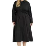 C&A Damen Kleid Große Größen Midi Regular Fit Kleider schwarz 50