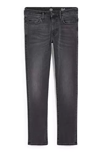 C&A Herren 5-Pocket Jeans Casual Skinny Baumwolle|Stretch|Denim|Lycra grau W30 L32