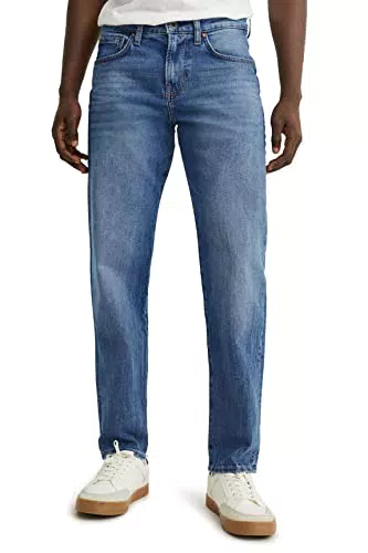 C&A Herren 5-Pocket Jeans Casual Tapered Stretch|Baumwolle|Denim Jeans-blau W36 L32