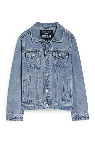 C&A Kinder Jungen Jacke Regular Fit Mit Waschungseffekt Baumwolle jeans-hellblau 164