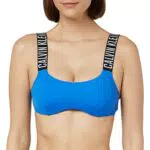 Calvin Klein Damen Bikinitop Bralette Ungepolstert, Blau