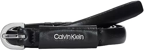 Calvin Klein Damen Must Metallriemen 15 mm Gürtel, Ck Black