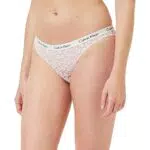 Calvin Klein Damen Slip Bikini Form mit Spitze, Rosa