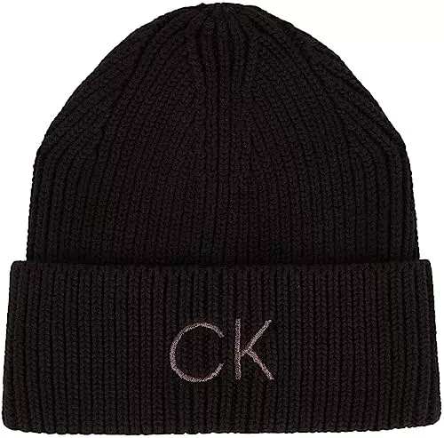 Calvin Klein Damen Strickmütze Re-Lock Wintermütze
