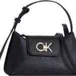 Calvin Klein Damen Tasche Re-Lock Crossbody Klein, Schwarz