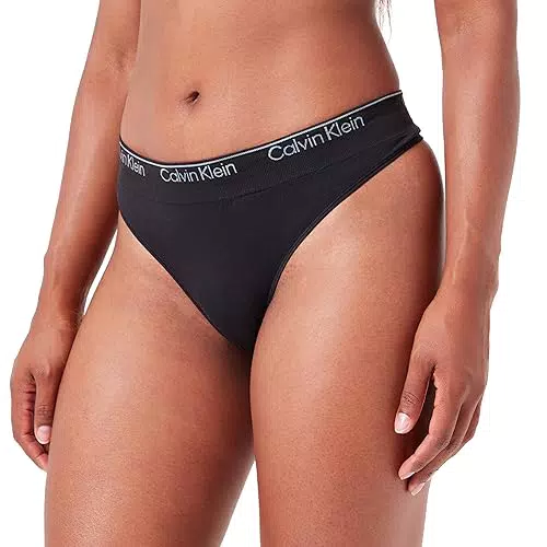 Calvin Klein Damen Thong 95E Tangas, Black, S