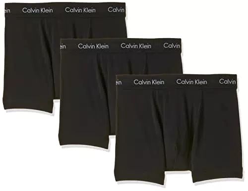 Calvin Klein Herren 3er Pack Boxershorts Trunks Baumwolle mit Stretch