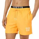 Calvin Klein Herren Badehose Lang, Orange, XL