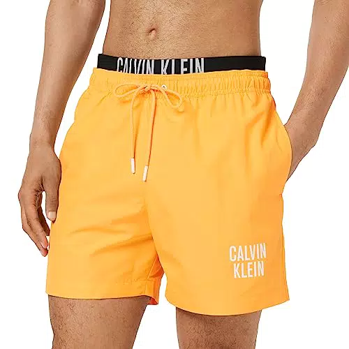 Calvin Klein Herren Badehose Lang, Orange, XL