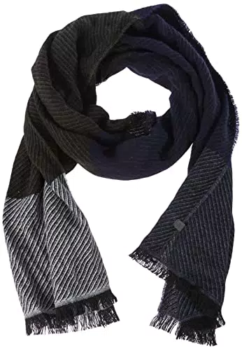 camel active Herren 407220/8V22 Lightly Scarf, Night Blue