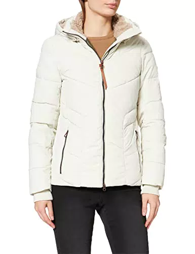 Camel Active Womenswear Damen 3200306E36 Jacke, Off White