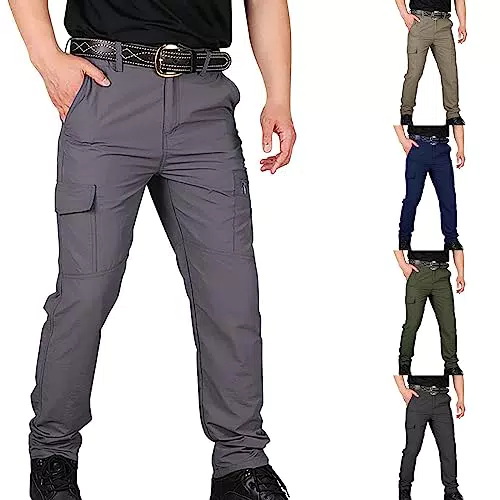 Cargohose Herren Baumwolle Wanderhose Herren Stretch Outdoor Hosen Für Herren Bequeme Lange Hosen Mit 6 Taschen