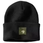 Carhartt Unisex Knit Shamrock Patch Beanie, Schwarz