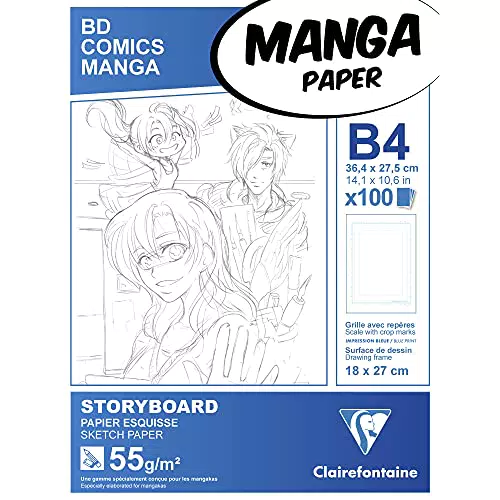 Clairefontaine 94039C Manga Block Storyboard weiß