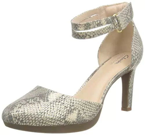 Clarks Damen Ambyr Skip Pump, Beige Metallic
