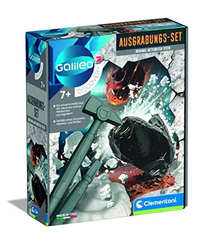 Clementoni Galileo Discovery Ausgrabungs-Set Original Meteoriten-Stein