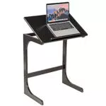 COSTWAY Beistelltische, Braun, 60 x 40 x 70-91 cm