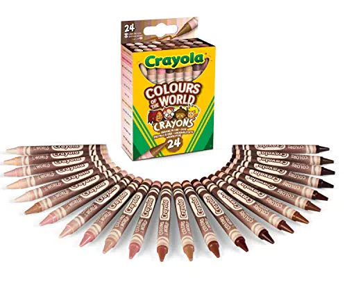 CRAYOLA Colours of the World - Wachsmalstifte, 24er-Packung