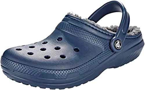 Crocs Unisex Classic Lined Clogs, Navy/Charcoal