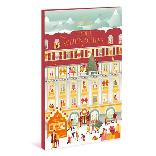 Dallmayr Adventskalender mit 24 Pyramidenbeuteln aus feinsten Teesorten