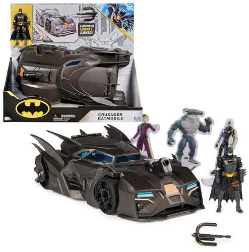 DC Spin Master - Batman Offroad Batmobile mit Fanghaken-Katapult und Gitter-Zelle im Heck