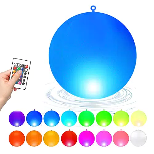 Delamiya Schwimmende Poolleuchten, IP68 Wasserdichtes Schwimmendes Pool Licht mit Fernbedienung
