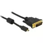 Delock Kabel Micro HDMI D Stecker > DVI 24+1 Stecker 1 m