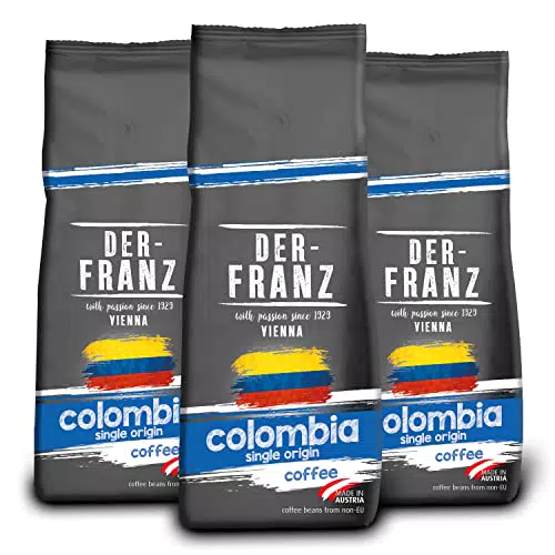DER-FRANZ Columbia Single Origin Kaffee, Intensität 3/5