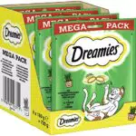 Dreamies Catnip Katzensnacks mit Minze Traumhaft knusprige Taschen mit zarter Füllung im Mega Pack