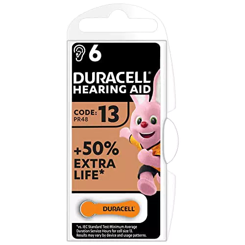 Duracell Hörgerätebatterien Größe 13, 6er Pack