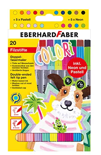 Eberhard Faber 550020 - Colori Filzstifte in 20 brillanten Farben