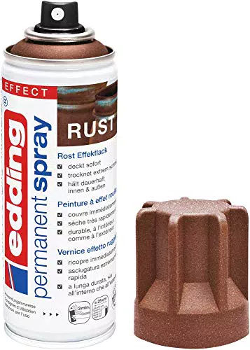 edding 5200 Permanent Spray - rosteffekt matt - 200 ml - Acryllack zum Lackieren und Dekorieren von Glas