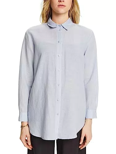 ESPRIT Damen 993EE1F301 Bluse, 440/LIGHT Blue, M