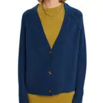 ESPRIT Damen Strickjacke 992EE1I351, Petrol Blue, XL