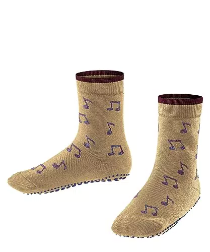 FALKE Unisex Kinder Dancing Notes Haussocken Nachhaltige Baumwolle rutschhemmende Noppen 1 Paar