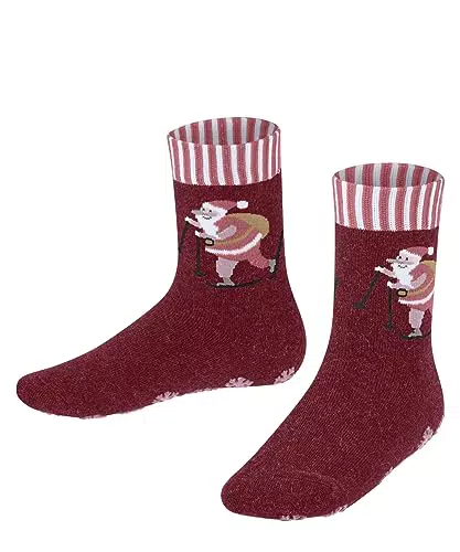 FALKE Unisex Kinder Hausschuhe Skiing Santa, Nachhaltige Baumwolle