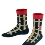 FALKE Unisex Kinder Socken Beaver Check, Nachhaltige Baumwolle