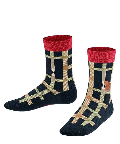 FALKE Unisex Kinder Socken Beaver Check, Nachhaltige Baumwolle